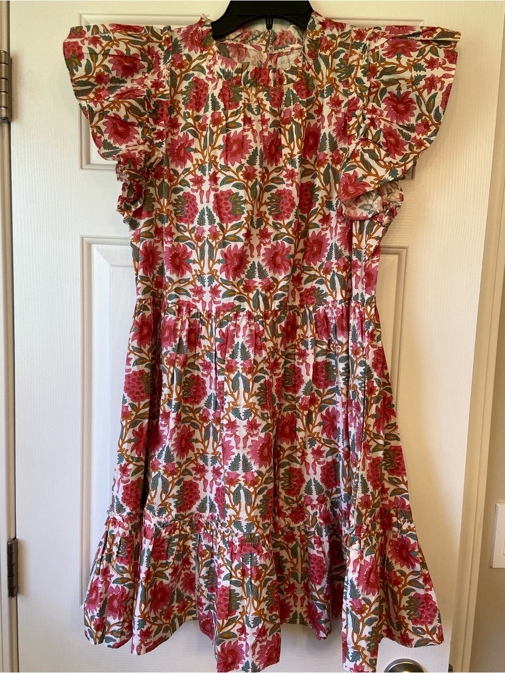 Caroline Constas Strawberry Print Ruffle Mini Dress Medium - Picture 2 of 12